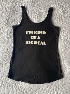 No Boundaries Black Tank Top with White 'I'M KIND OF A BIG DEAL' Graphic
